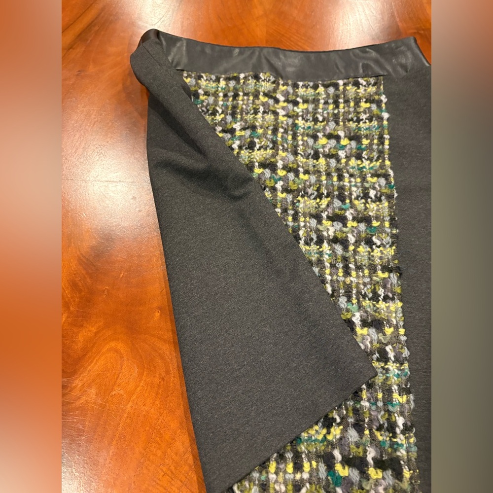 Per Se Black and Green A-Line Skirt, size 10 - Picture 5 of 9